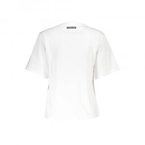 Cavalli Class women t-shirt дамска тениска цвят диня корал релефоно лого