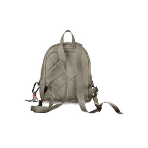 Desigual women bag rucksack backpack дамска черна раница с релефни детайли цветен цип и джоб отпред