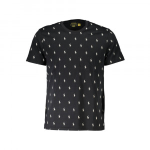 polo ralph lauren t shirt мъжка пролетна тениска черна на бели  лога