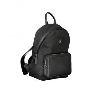 Tommy Hilfiger women black дамска раница черно златно лого 