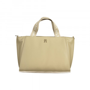 Tommy Hilfiger women blackдамска чанта черно розово голямо лого 