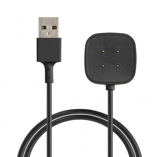 Cablu de incarcare USB pentru Fitbit Versa 3/Sense, Kwmobile, Negru, Plastic, 57781.01