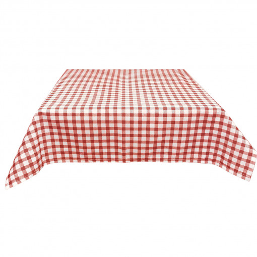 Fata de masa patrata Jemidi, 135 x 135 cm, Rosu, Poliester / Bumbac, 55320.09