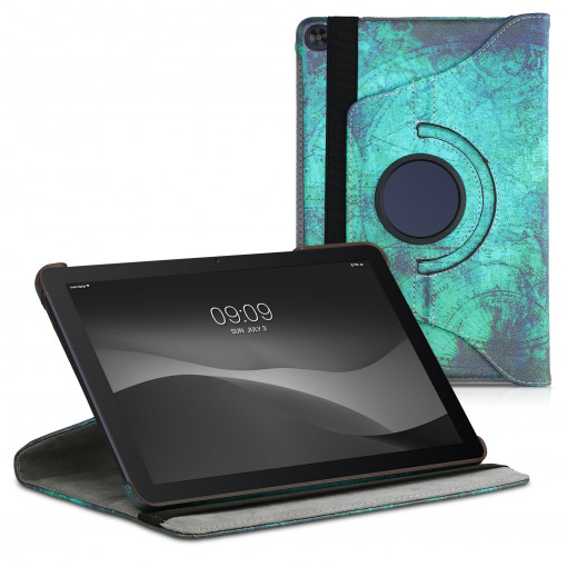 Husa 360° pentru tableta Huawei MatePad T10/MatePad T10s, Kwmobile, Multicolor, Piele ecologica, 56400.01