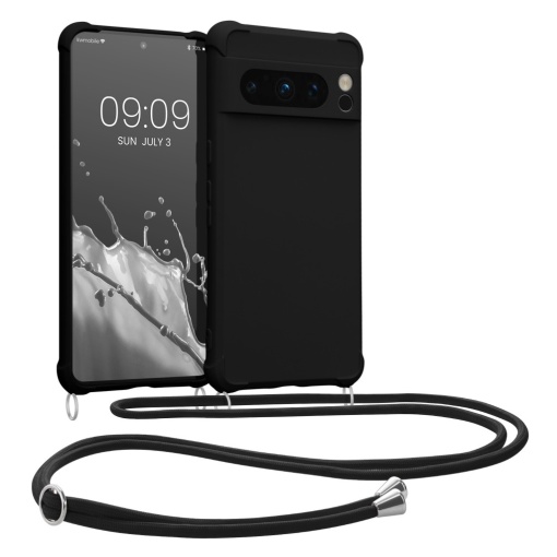 Husa Kwmobile cu jnur pentru Google Pixel 8 Pro, Negru, Silicon, 61868.01