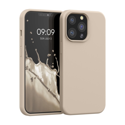 Husa Kwmobile pentru Apple iPhone 13 Pro, Crem, Silicon, KWM000013OX053C