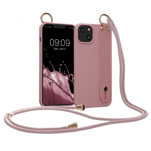 Husa Kwmobile pentru Apple iPhone 14 Plus, Silicon, Roz, 59096.193