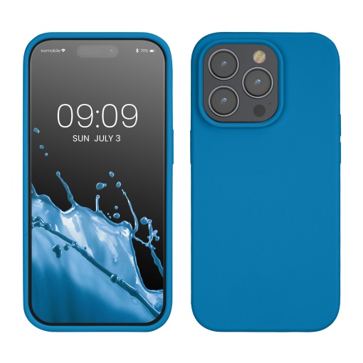 Husa Kwmobile pentru Apple iPhone 14 Pro, Albastru, Silicon, KWM000016NK038C - Img 1