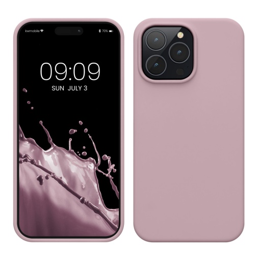 Husa Kwmobile pentru Apple iPhone 14 Pro Max, Mov deschis, Silicon, KWM000016NL044C