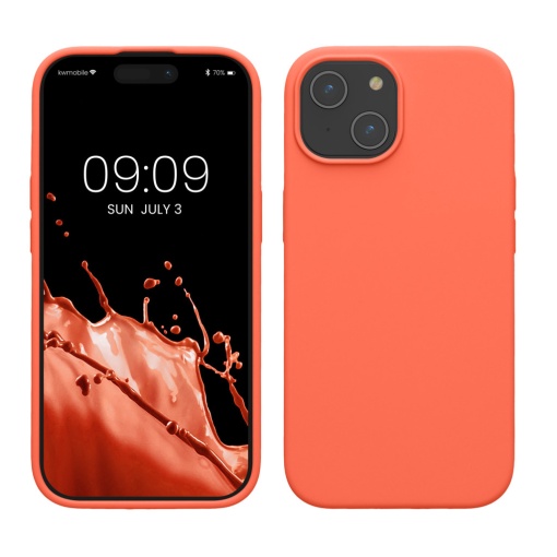 Husa Kwmobile pentru Apple iPhone 15, Roz, Silicon, KWM000020CA014C