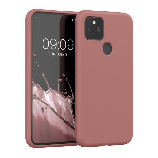 Husa Kwmobile pentru Google Pixel 5, Roz, Silicon, 53778.193