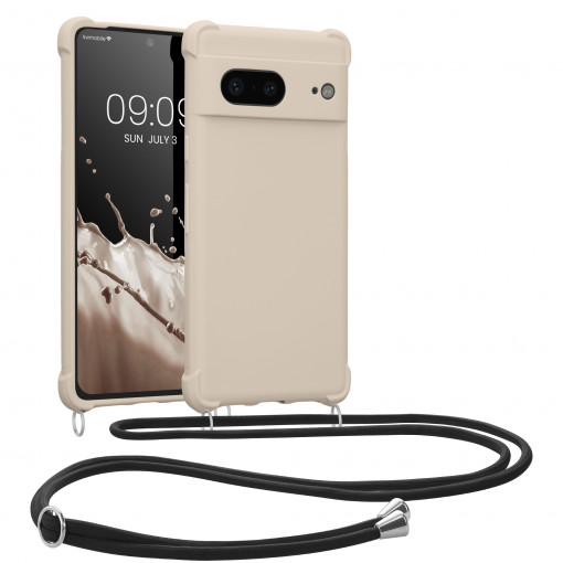 Husa Kwmobile pentru Google Pixel 7, Bej, Silicon, 59966.16