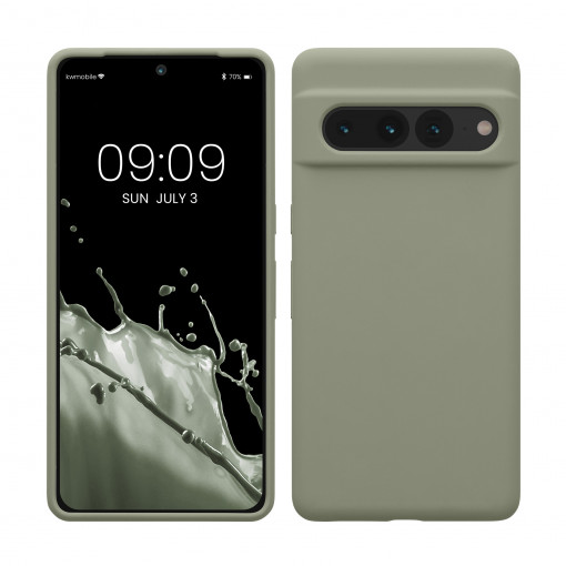 Husa kwmobile pentru Google Pixel 7 Pro, Silicon, Verde, 59452.172 - Img 1