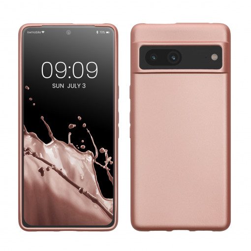 Husa kwmobile pentru Google Pixel 7, Silicon, Roz, 60132.31