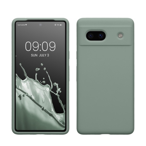 Husa Kwmobile pentru Google Pixel 7a, Verde, Silicon, KWM000019YE048C