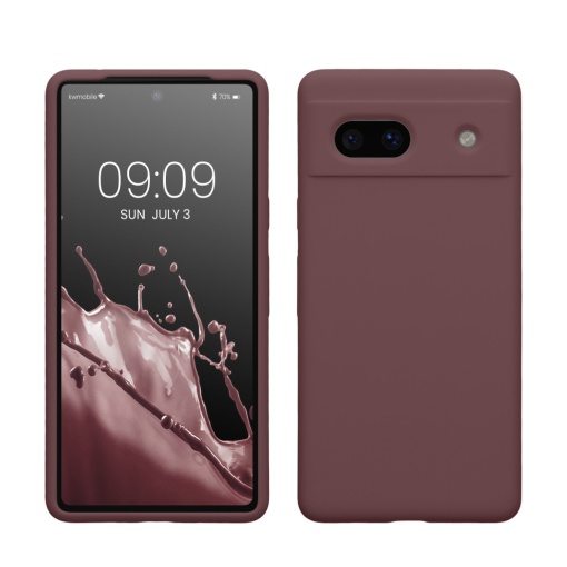 Husa Kwmobile pentru Google Pixel 7a, Visiniu, Silicon, KWM000019YE046C