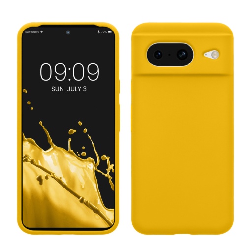 Husa Kwmobile pentru Google Pixel 8, Galben, Silicon, KWM000020JF005C