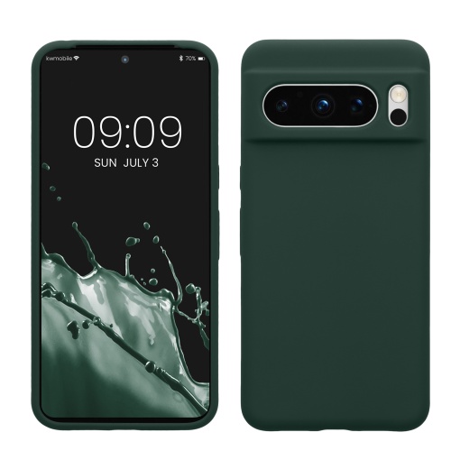 Husa Kwmobile pentru Google Pixel 8 Pro, Verde inchis, Silicon, KWM0000208G021C - Img 1