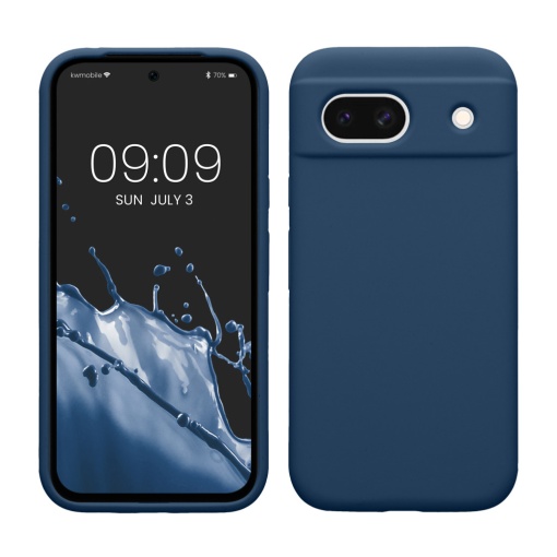 Husa Kwmobile pentru Google Pixel 8a, Albastru, Silicon, KWM000020KQ056C