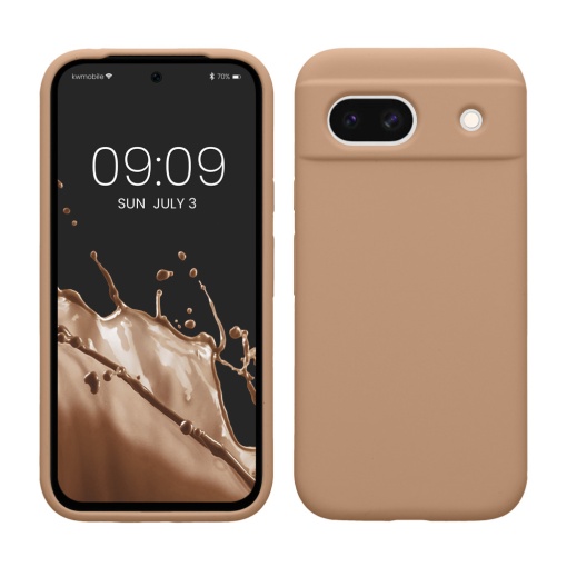 Husa Kwmobile pentru Google Pixel 8a, Crem, Silicon, KWM000020KQ043C