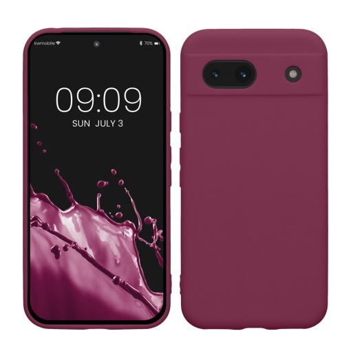 Husa Kwmobile pentru Google Pixel 8a, Visiniu, Silicon, KWM000020KU030C