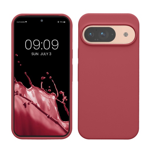 Husa Kwmobile pentru Google Pixel 9/Pixel 9 Pro, Roz inchis, Silicon, KWM000020PI024C