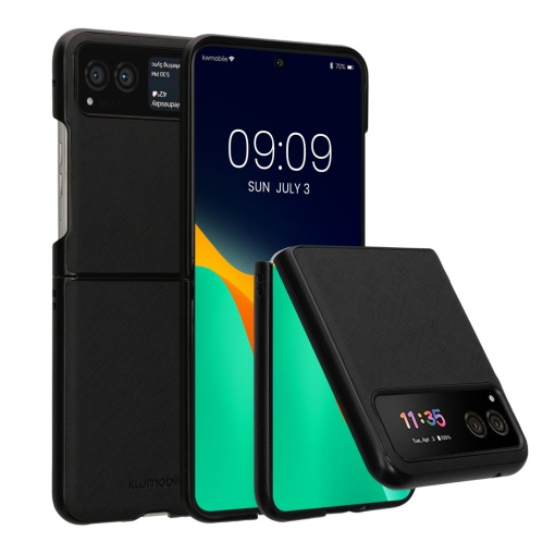 Husa Kwmobile pentru Motorola Razr 40, Negru, Plastic, 61721.01
