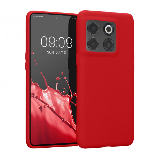 Husa kwmobile pentru OnePlus 10T , Silicon, Rosu, 59644.09