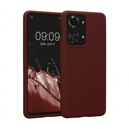 Husa Kwmobile pentru OnePlus Nord 2T, Silicon, Rosu, 58764.190