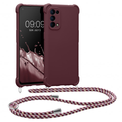 Husa Kwmobile pentru OPPO Find X3 Lite, Silicon, Rosu, 58584.187