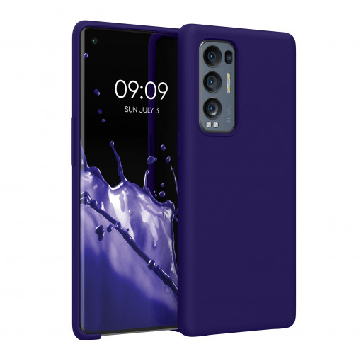 Husa Kwmobile pentru OPPO Find X3 Neo, Silicon, Albastru, 55200.226