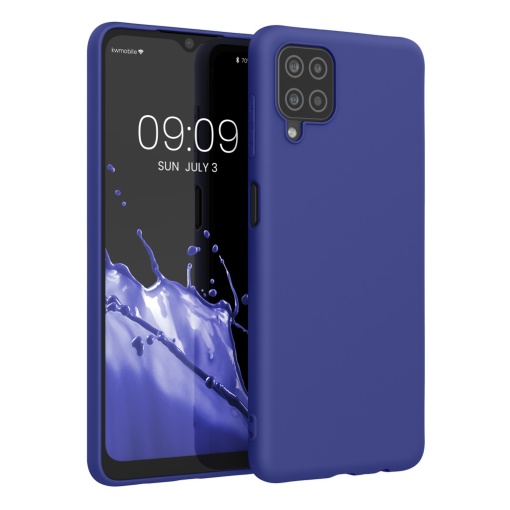 Husa Kwmobile pentru Samsung Galaxy A12, Albastru, Silicon, KWM000012BL065C