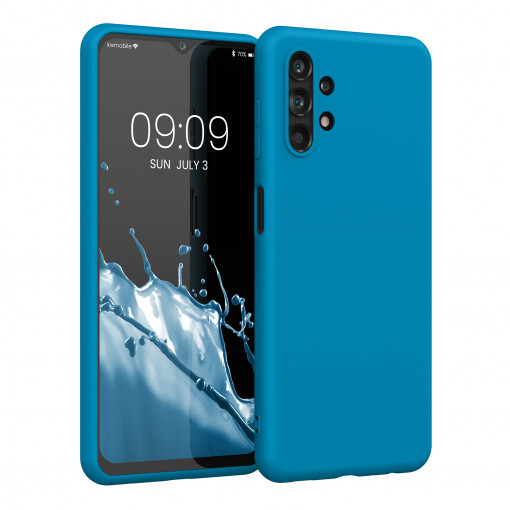 Husa Kwmobile pentru Samsung Galaxy A13, Silicon, Albastru, 57805.224