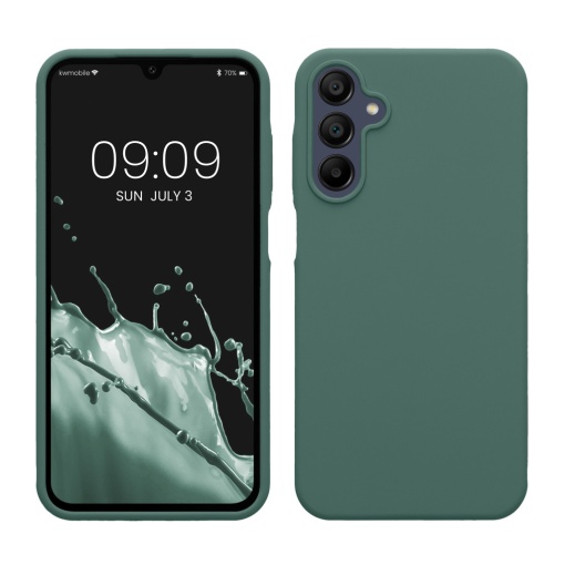 Husa Kwmobile pentru Samsung Galaxy A15 5G, Verde, Silicon, KWM000021MF021C