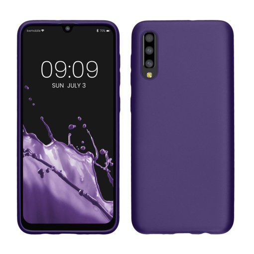Husa Kwmobile pentru Samsung Galaxy A50, Albastru, Silicon, KWM000009TA017C