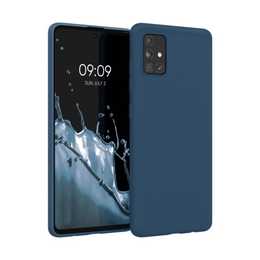 Husa Kwmobile pentru Samsung Galaxy A51, Albastru, Silicon, KWM000010YZ057C