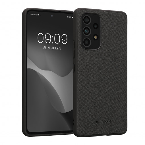 Husa Kwmobile pentru Samsung Galaxy A53 5G, Piele ecologica, Negru, 59387.01