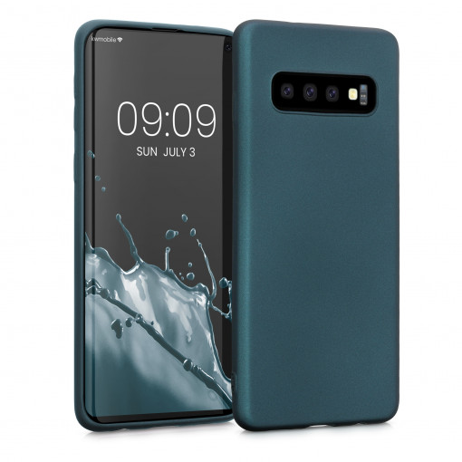 Husa Kwmobile pentru Samsung Galaxy S10, Silicon, Verde, 47452.14