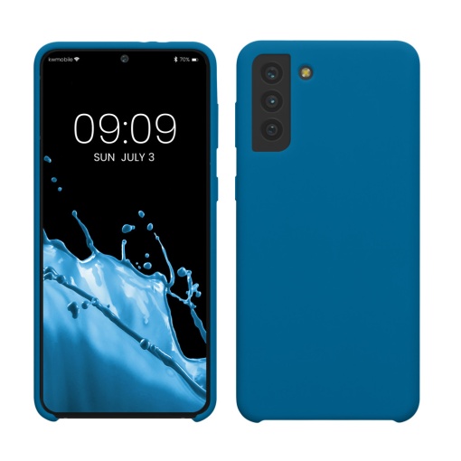 Husa Kwmobile pentru Samsung Galaxy S21 Plus, Albastru, Silicon, 54066.228