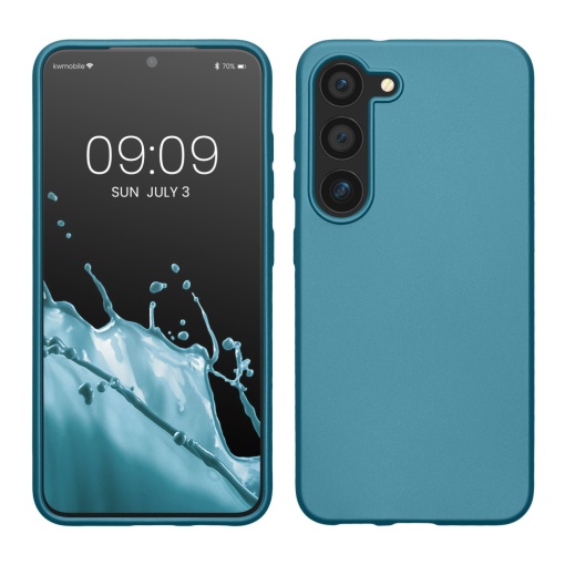 Husa Kwmobile pentru Samsung Galaxy S23, Albastru, Silicon, 60312.251