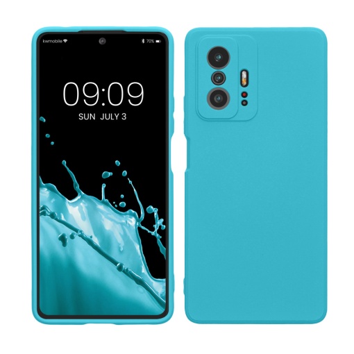 Husa Kwmobile pentru Xiaomi 11T/11T Pro, Albastru deschis, Silicon, KWM000014AW050C