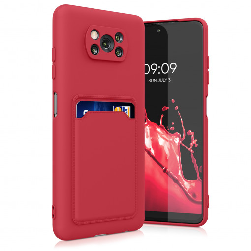Husa Kwmobile pentru Xiaomi Poco X3 NFC/Poco X3 Pro, Silicon, Rosu, 56050.09