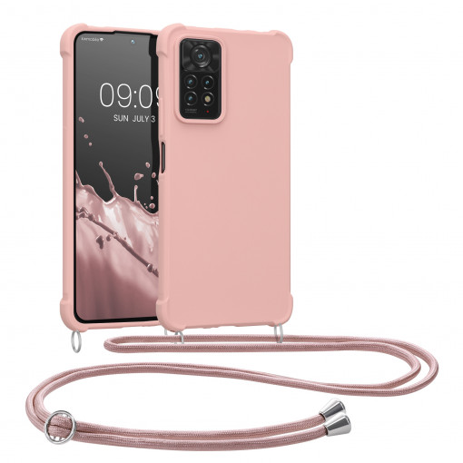 Husa Kwmobile pentru Xiaomi Redmi Note 11 Pro Plus 5G, Silicon, Roz, 58911.154