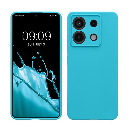 Husa Kwmobile pentru Xiaomi Redmi Note 13 Pro 5G, Albastru deschis, Silicon, KWM000020LD021C
