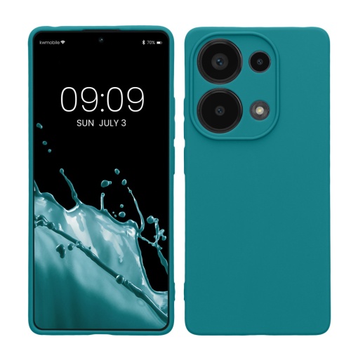 Husa Kwmobile pentru Xiaomi Redmi Note 13 Pro, Albastru, Silicon, KWM000020LY012C