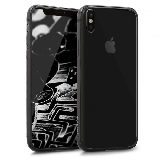 Husa pentru Apple iPhone X / iPhone XS, Aluminiu, Negru, 43892.01