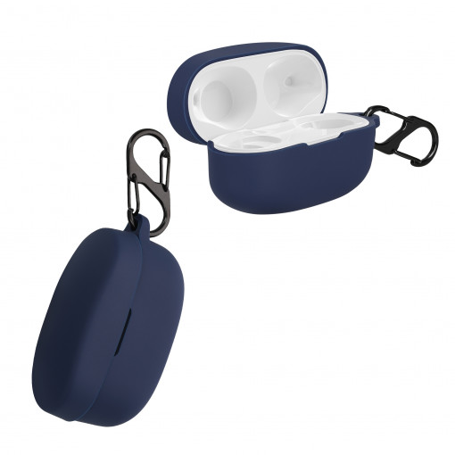 Husa pentru casti Sony WF-1000XM4, Kwmobile, Albastru, Silicon, 55661.04