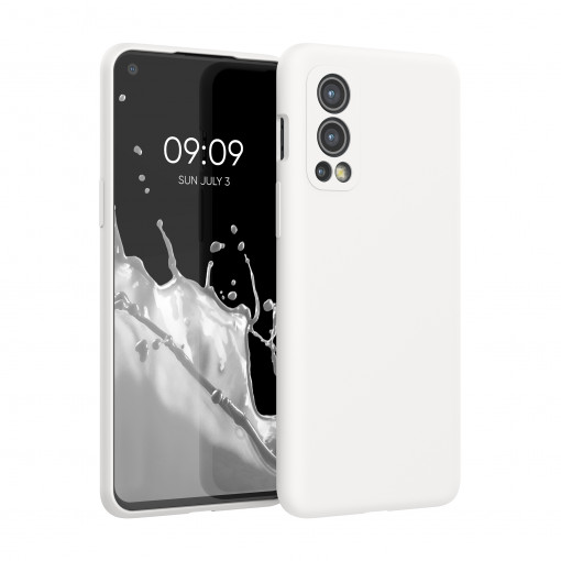 Husa pentru OnePlus Nord 2 5G, Silicon, Alb, 56070.02, kwmobile