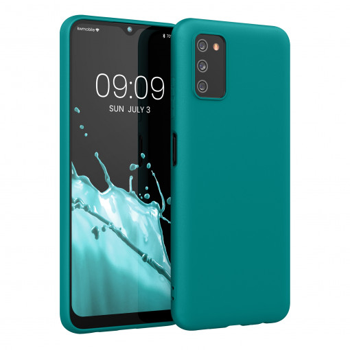 Husa pentru Samsung Galaxy A03s, Silicon, Verde, 56517.57, kwmobile