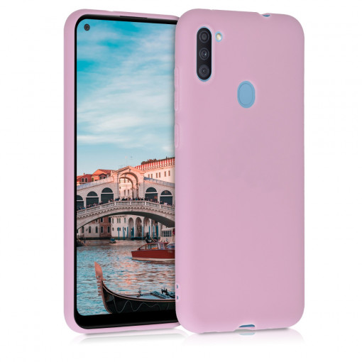 Husa pentru Samsung Galaxy A11, Silicon, Roz, 52169.52